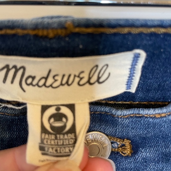 Madewell Stovepipe Jeans Fluffy Hem Edition Chancery Wash - Picture 4 of 6